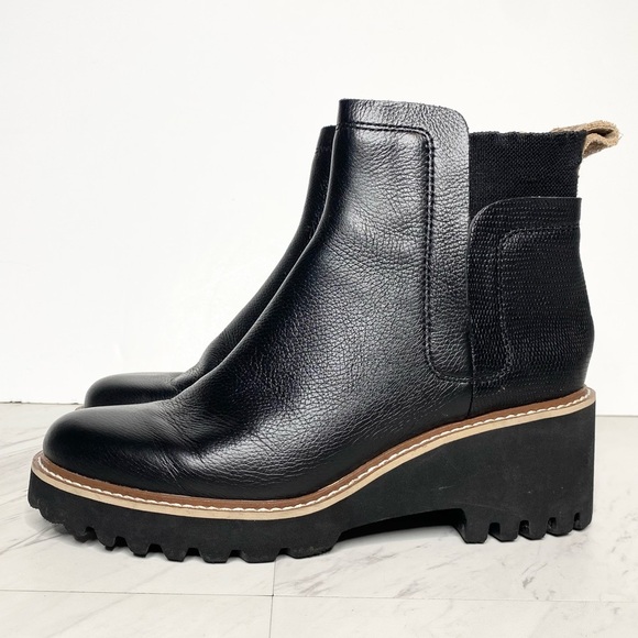 Dolce Vita Huey Black Leather Bootie 9 - Picture 1 of 16